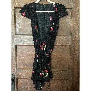 forever 21 red and black dress $14, Textured Floral Skater Dress by Forever 21. Sold by Forever 21. Click  for more info: http://lookastic.com/women/shop_items/92277/redirect